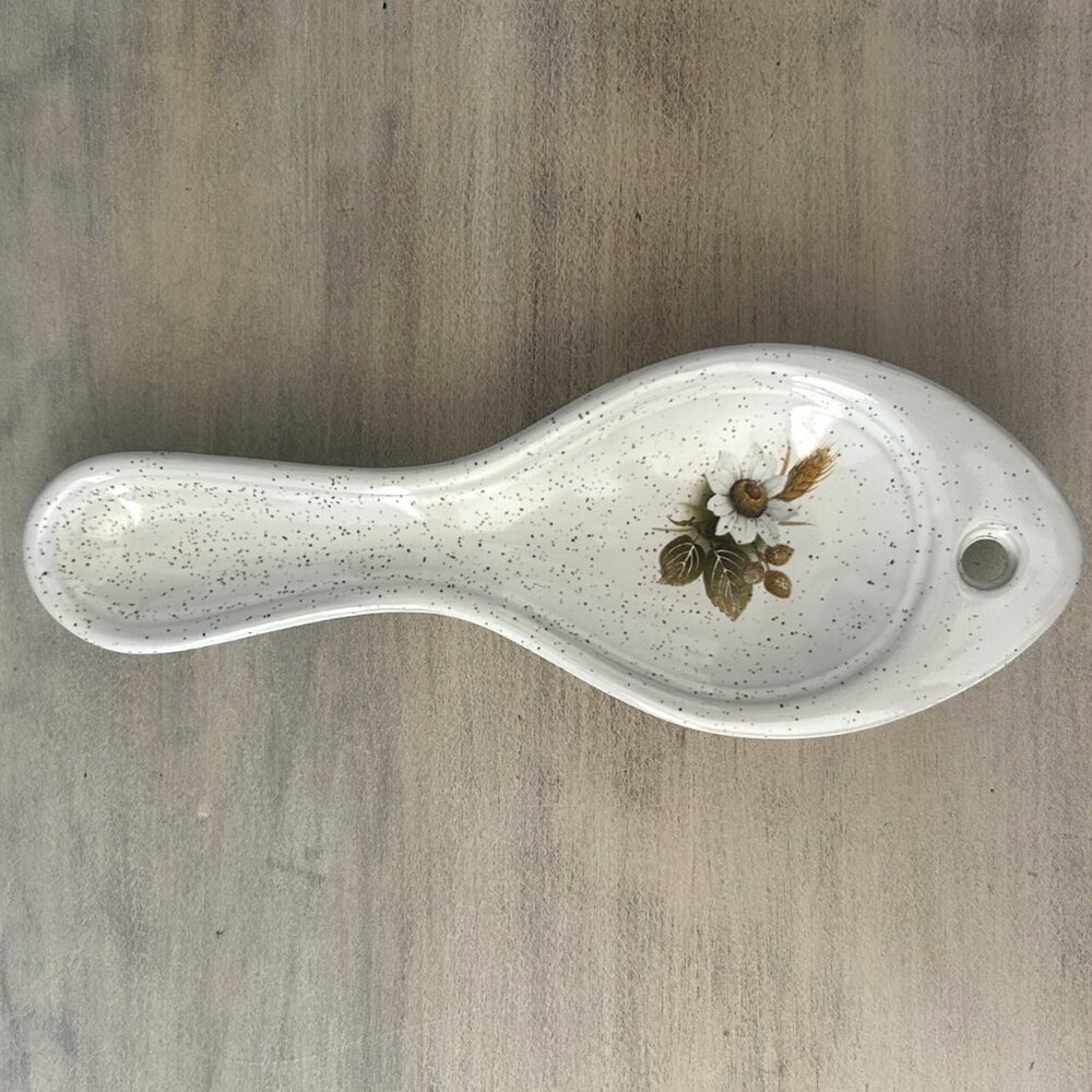 Vintage Kernewek Cornish Pottery Spoon Rest, Country Chic, Farmhouse, Ceramic